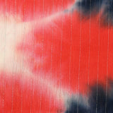 Crepe Viscose Lurex Tie and Dye Coral y Night Blue
