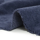 Navy blue bamboo sponge fabric sold per meter