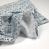 Cotton Print Hurricane Floral Blue White background