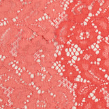 Dentelle polyester Sarah festonnée tricolore tons corail