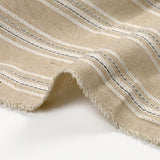 Polyester and linen with Lurex Silver Margot natural background