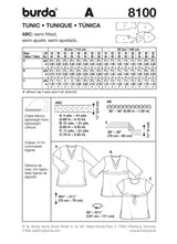 Patrón N ° 8100: Túnica