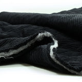 Velours de polyester côtelé matelassé noir