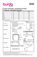 Burda boss n ° 9200: school accessories
