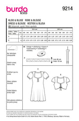 Burda Kids boss n ° 9214: dress & blouse