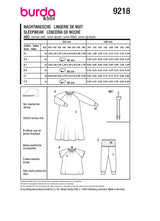 Burda child boss n ° 9218: PYJAMA set