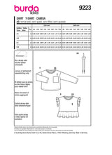 Patron Burda Enfant n°9223 : T-shirt