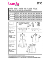 Patron Burda Enfant n°9230 : Robe folklore