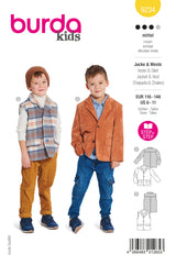 Burda children's boss n ° 9234: jacket & vest