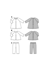 Burda boss n ° 9348: Baby blouse and pants