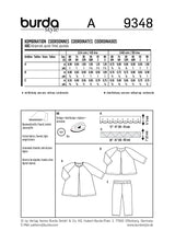 Burda boss n ° 9348: Baby blouse and pants