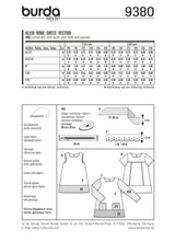 Patron n ° 9380 Burda: Children's dress