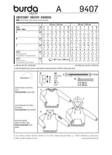Patrón N ° 9407: sudadera