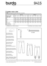 Patron n ° 9415: Children's leggings