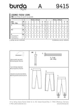 Patron n ° 9415: Children's leggings