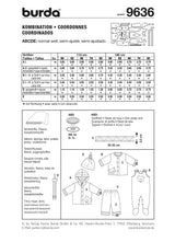 Patrón N ° 9636: suéter, pantalones, rana