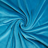 Jersey de velours tout doux bleu turquoise