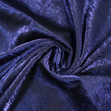 Polyester froissé Romane bleu indigo