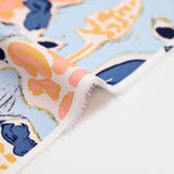 Satin de coton élasthanne Yuma bleu ciel