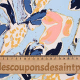 Satin de coton élasthanne Yuma bleu ciel