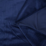 Soft navy blue velvet jersey