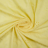 Pale yellow scalloped English embroidery