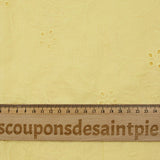 Pale yellow scalloped English embroidery
