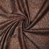 Maille polyester lamé cachemire vert fond orange