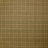 Flanelle laine mélangée carreaux jaune et vert fond beige