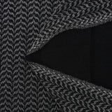 Jersey de polyester lurex chevron fantaisie argent et noir