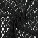 Cordón de poliéster nube flor negra