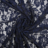 Dentelle polyester Lara bleu marine
