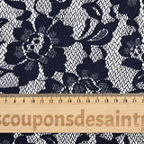 Dentelle polyester Lara bleu marine