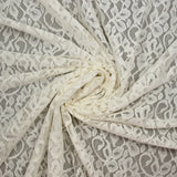 Dentelle polyester fleurie Paula écrue