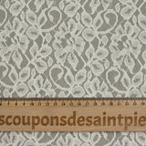 Dentelle polyester fleurie Paula écrue