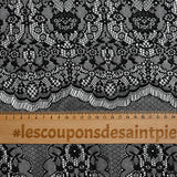 Dentelle fine feston baroque noire
