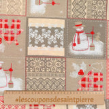 Polycotton printed Christmas Fower Filcelle Forte