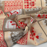 Polycotton printed Christmas Fower Filcelle Forte