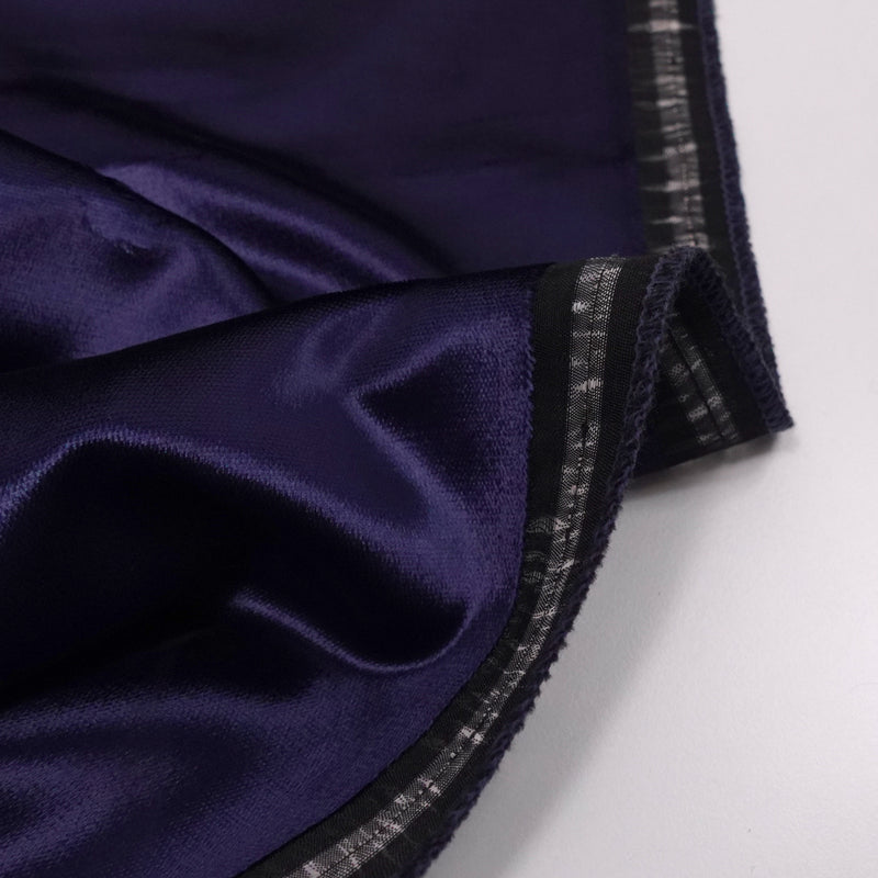 Velours de polyester fin ras violet foncé