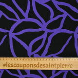 Otomano viscosa panqueque estampado espagueti de fondo negro púrpura