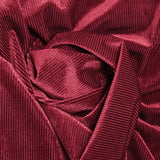 Jersey de velours côtelé rouge foncé