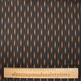 Viscose satin printed rain with wavy stripes black background