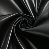Satin duchesse stretch ciré noir