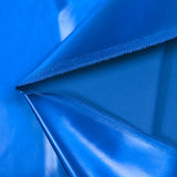 Satin duchesse stretch ciré bleu roi