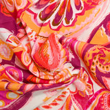 Viscose with fig and orange countryside print