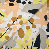 Linen Print viscose abstract yellow natural background white background