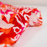 Viscose imprimée léopard rose et orange