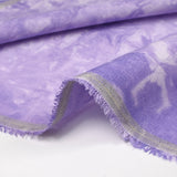 Lin viscose printed tie and dye purple