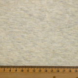 Heathered ecru quilted cotton jersey