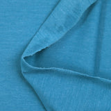 Jersey de coton bleu turquoise chiné